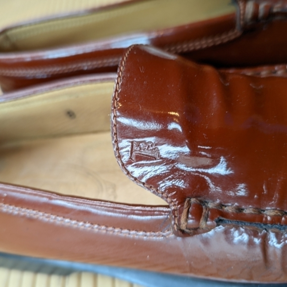 Tod's Women's Gommino Red patent leather Loafers US 8 Driving Moccasin Shoes - Picture 6 of 11